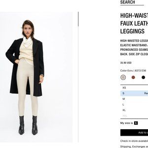 HIGH-WAISTED FAUX LEATHER LEGGINGS